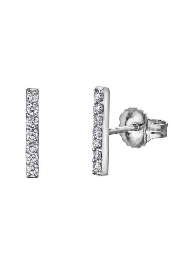10k white gold diamond earrings 14x0.01ct I GH