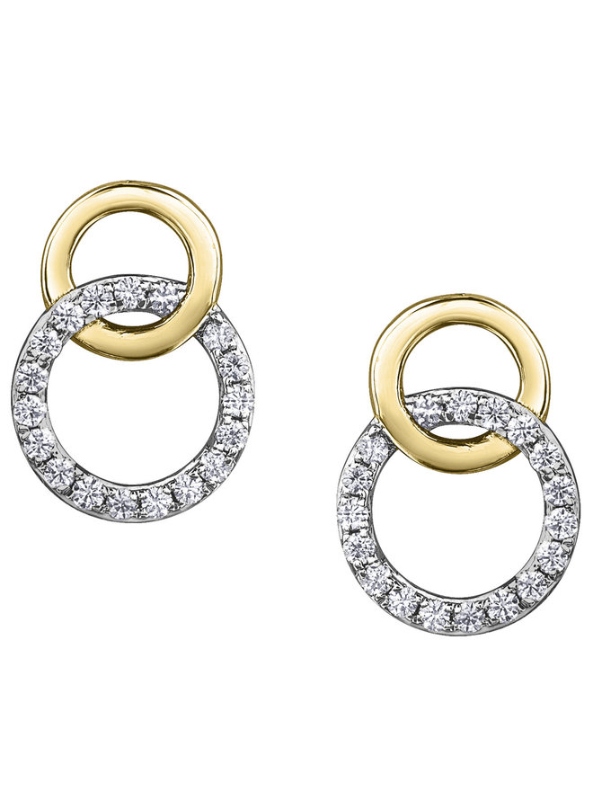 10k yellow gold diamond earrings 36=0.144ct I GH