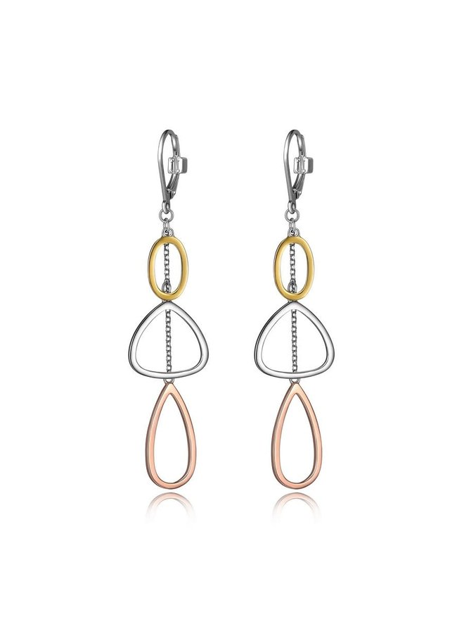 Dangling earring .925 trinity tones