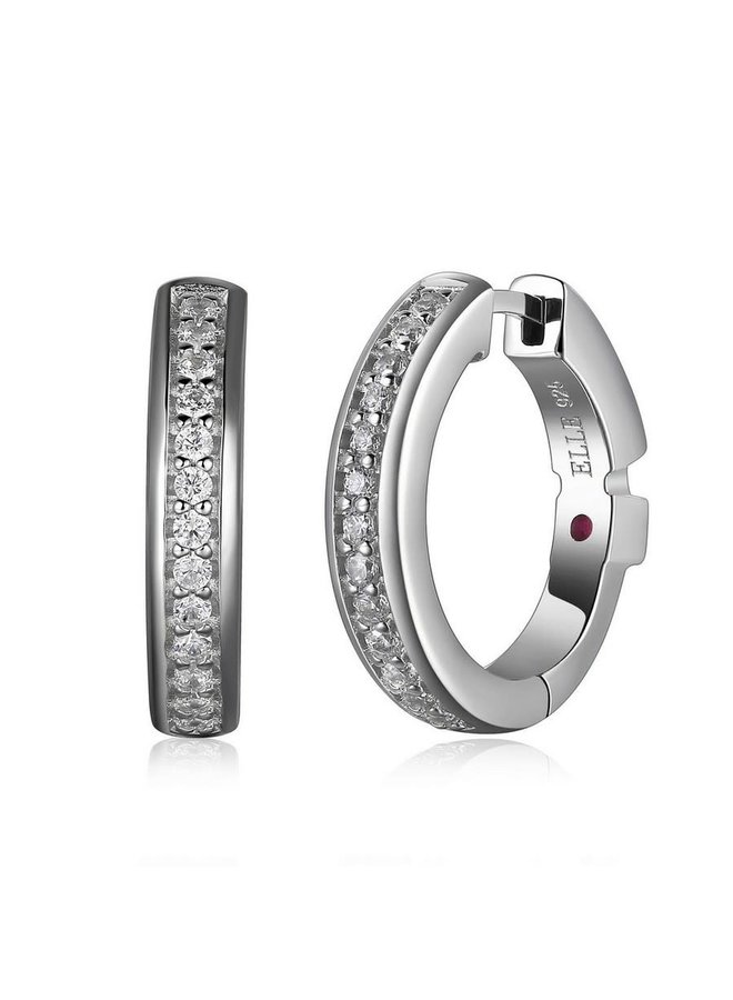 Huggies earring .925 zircon 18mm