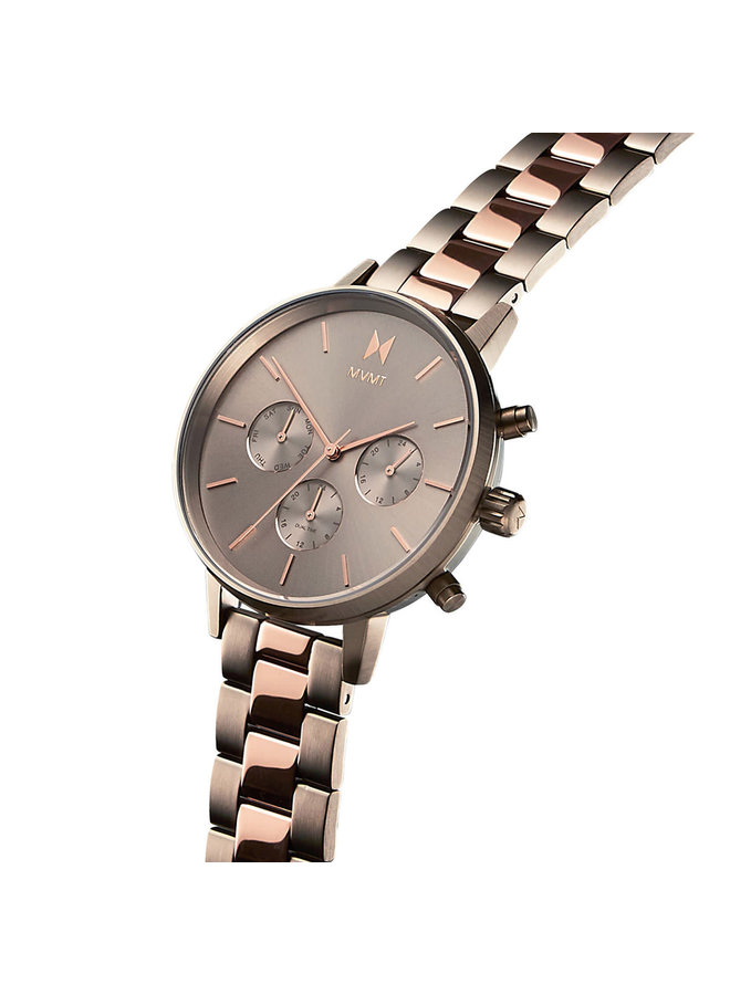 MVMT chronograph lady steel 2 tones anthracite background 36mm