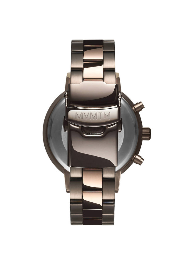 MVMT chronograph lady steel 2 tones anthracite background 36mm