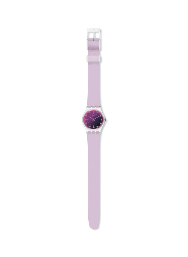 Swatch ultra mauve fond et bracelet silicone mauve  25mm
