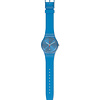 Swatch fond et bracelet silicone bleu lagoon 41mm