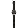 Swatch Classique acier inoxydable fond noir bracelet caoutchouc noir 43mm