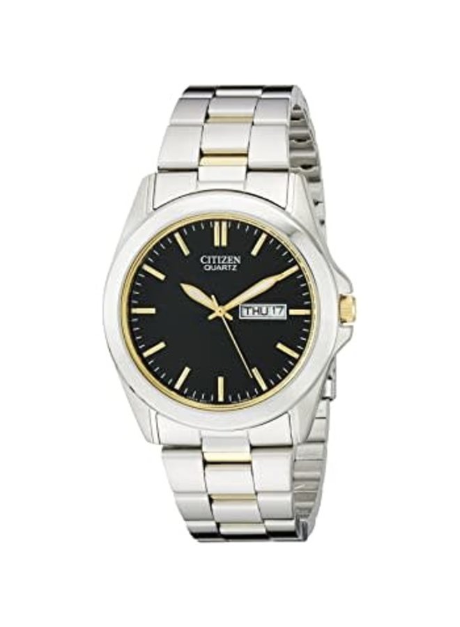 Citizen quartz steel 2 tones black background 40mm