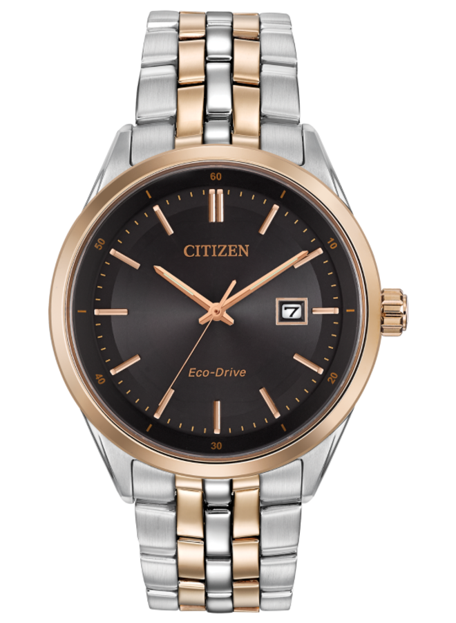 Citizen Eco-drive acier 2 tons fond noir 41mm