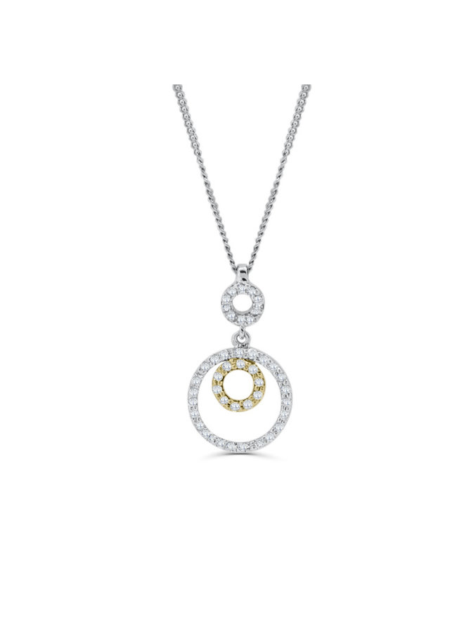 14k 2-Tone Pendant with Diamonds