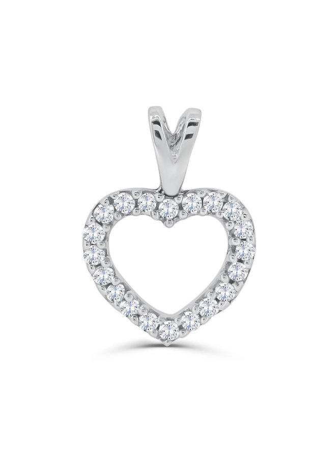 10k white gold pendant with diamonds