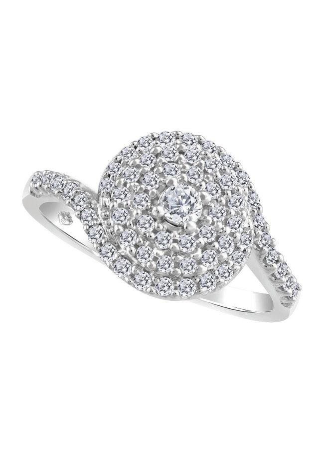 10k white gold diamond ring