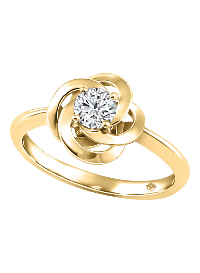 10k yellow gold ring with a Canadian diamond