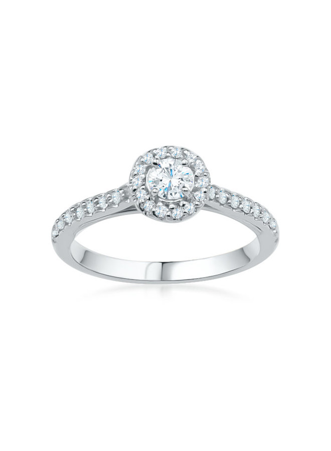 10k diamond ring 1x0.25ct SI GH 14x0.005 18x0.0075ct I GH