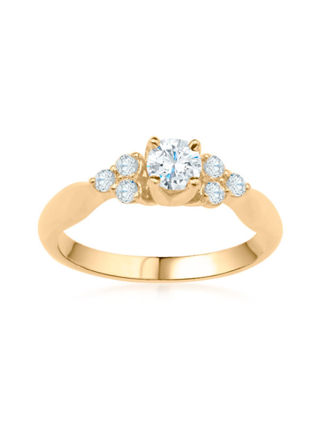 Gold zircon ring best sale
