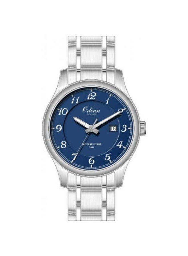 Orlean acier homme date fond bleu