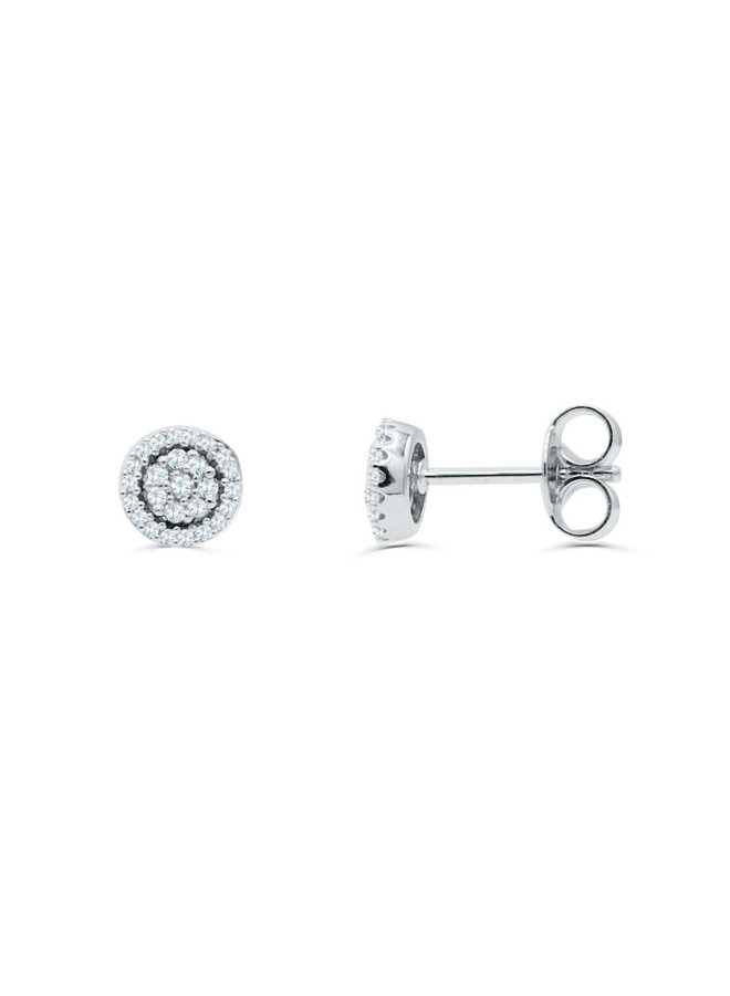10k white diamond earring 0.25ct I GH