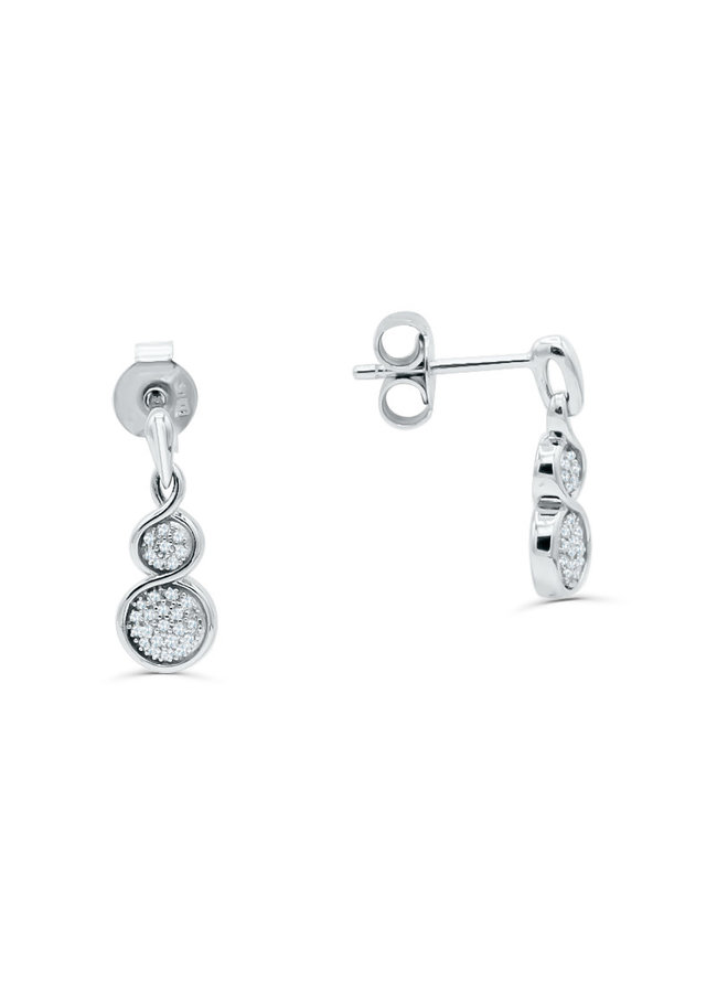 10k white diamond earring 0.09ct I GH
