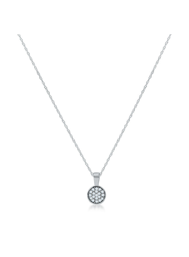 10k White Diamond 0.10ct I GH Chain and Pendant