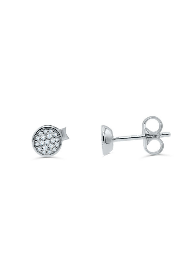 10k white diamond earring 0.13ct I GH