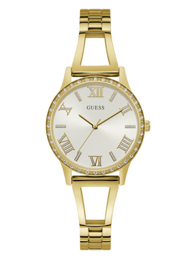 Guess acier doré dame zircon 39mm