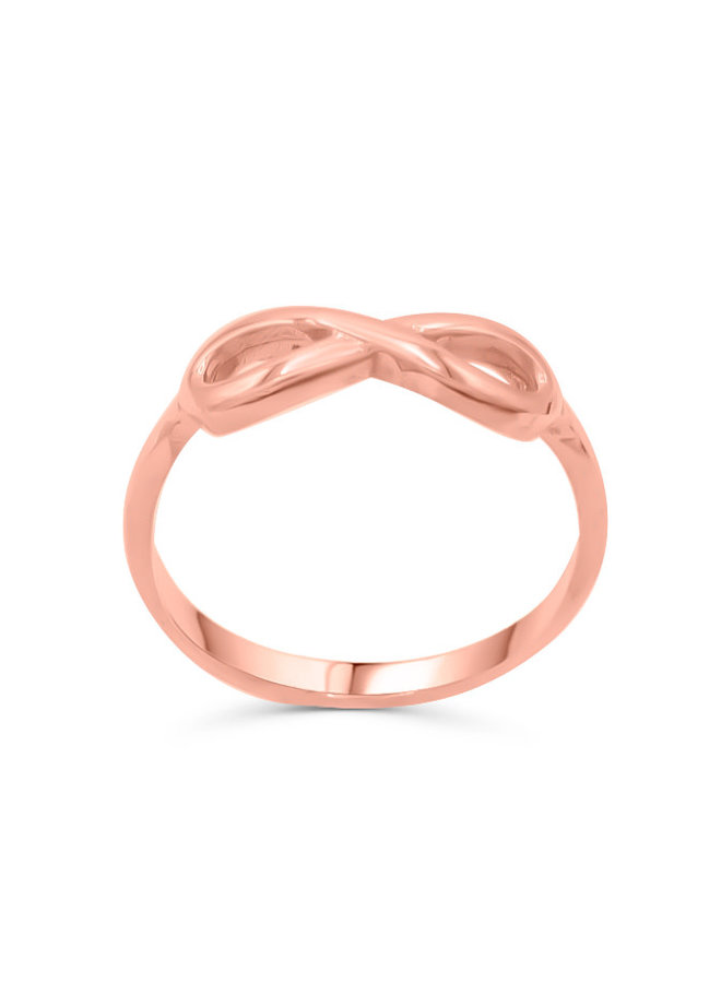 Bague 10k rose infini uni