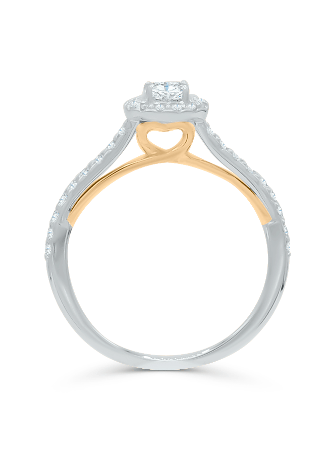 10k diamond ring 1x0.25ct SI GH 14x0.005 18x0.0075ct I GH