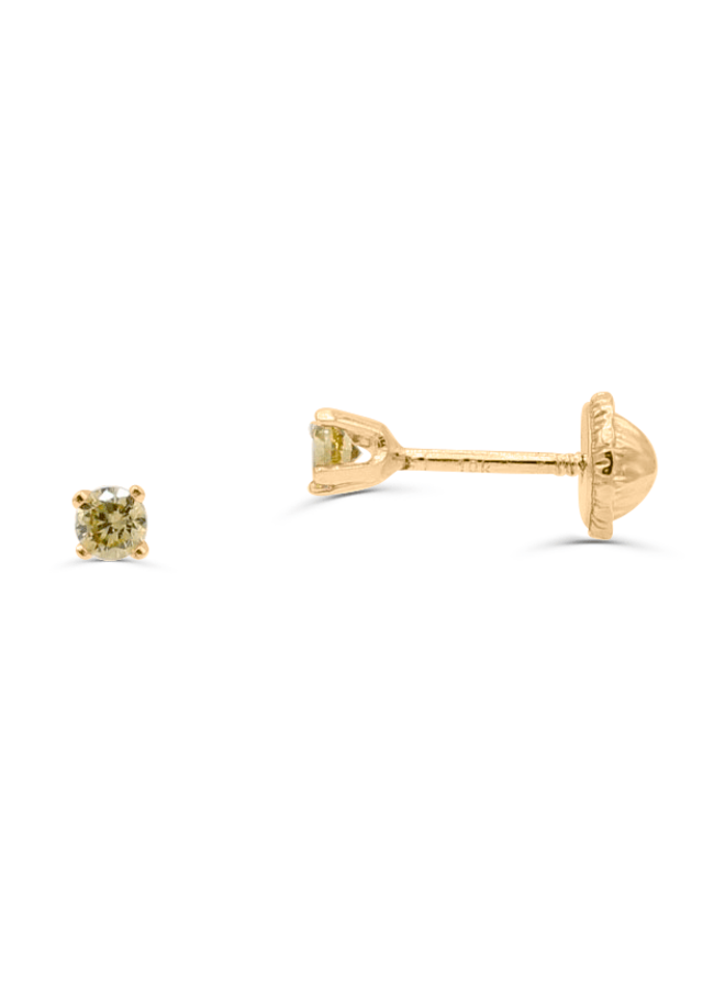 Children's earring 10k screw post month August