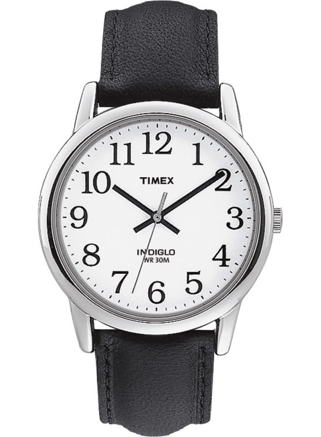 Timex homme indiglo cuir noir