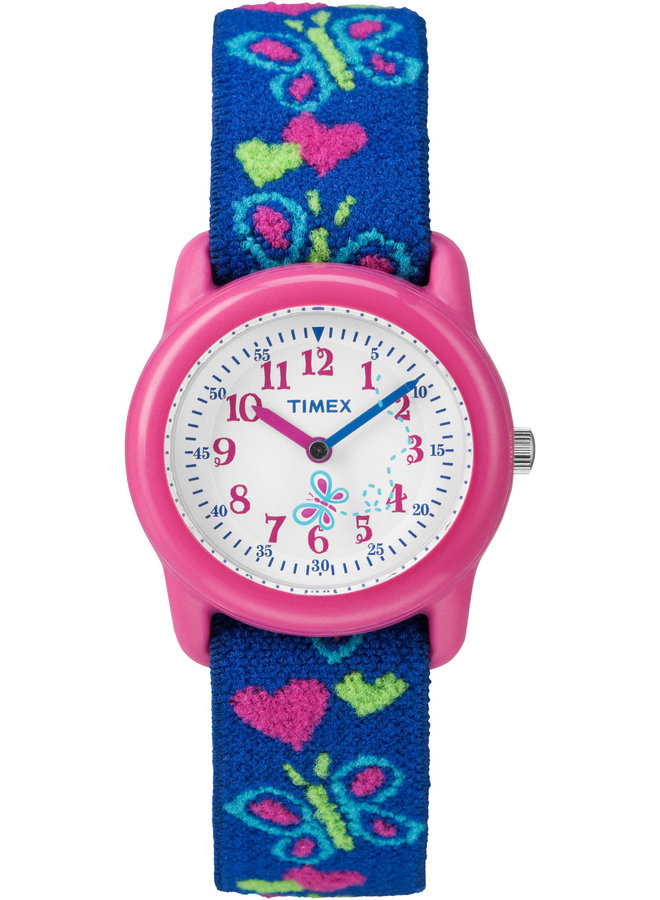 Timex child pink blue butterfly
