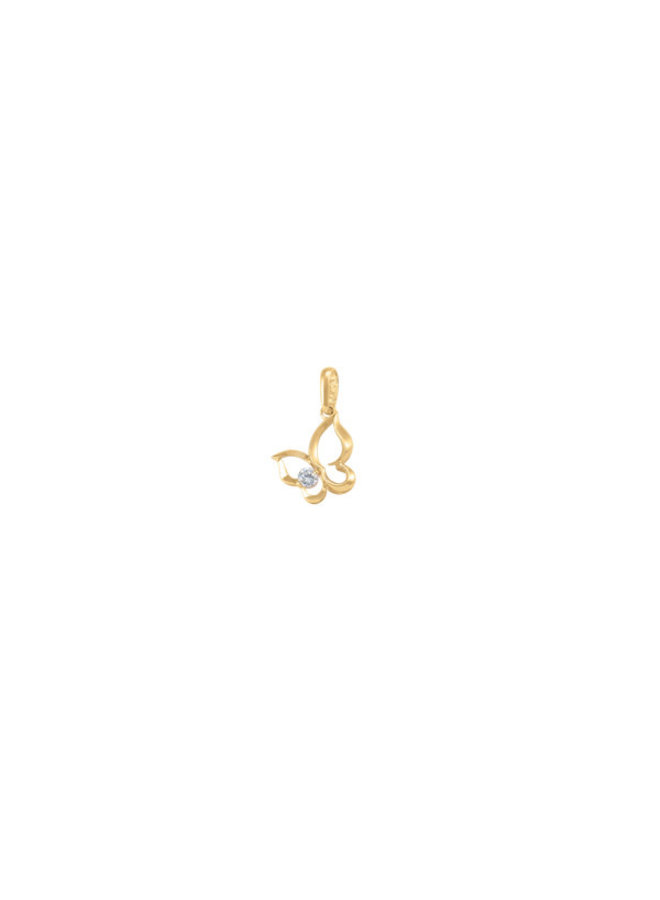 Pendentif 10k papillon cz