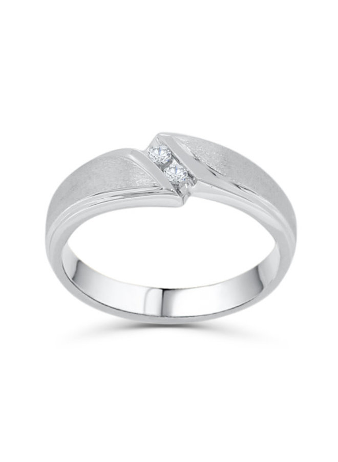 10k white diamond bangle 2=0.05ct I GH