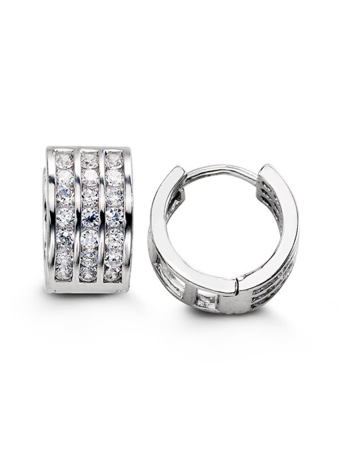 Boucles d'oreilles huggies .925 zircon