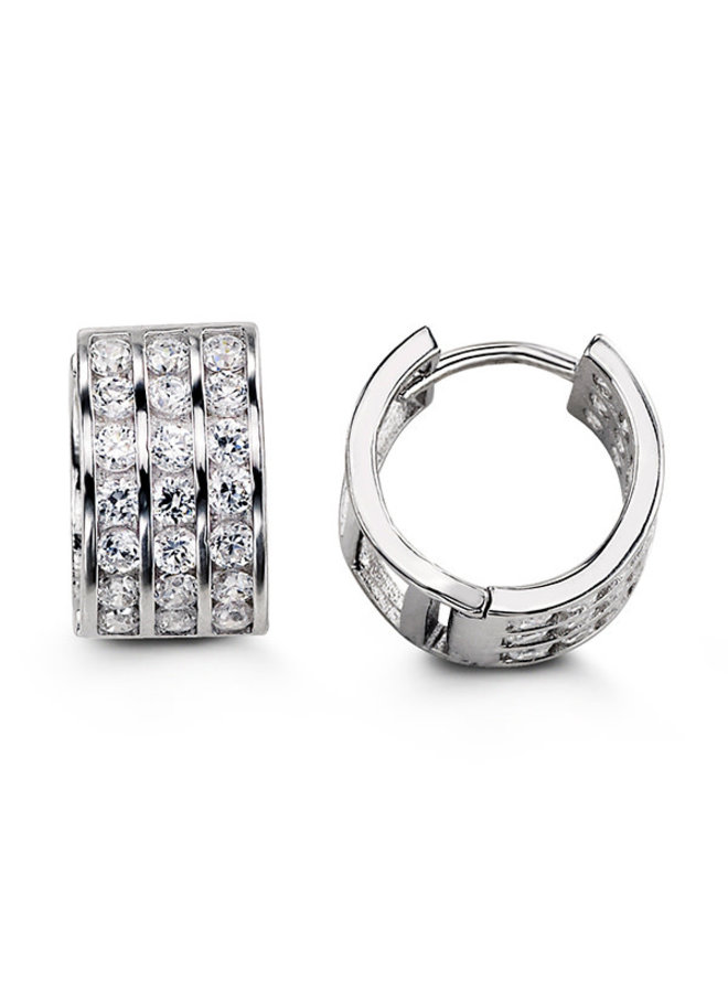 .925 silver huggie earrings