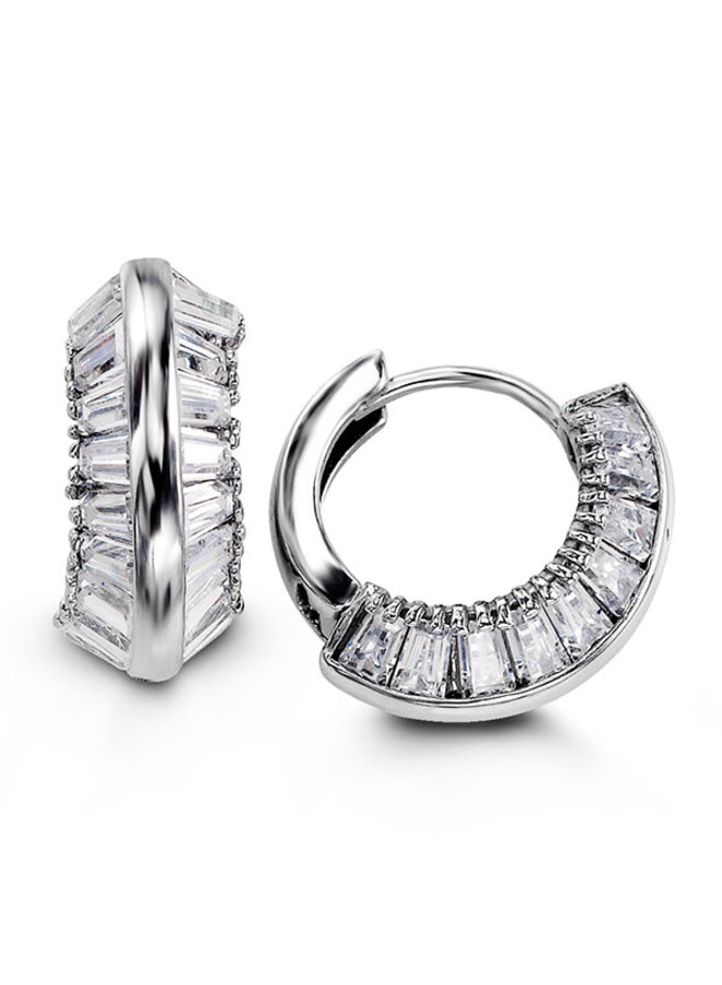 Boucle d'oreille huggies .925 zircon 15mm