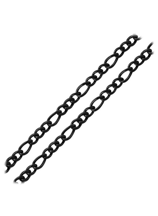 Chaine acier noir 24" figaro