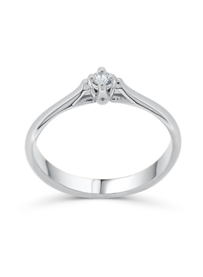 10k diamond solitaire ring 1x0.05ct I GH