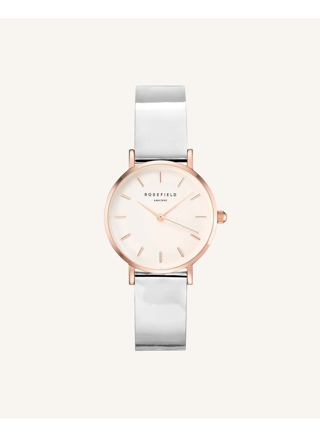 Rosefield rose gold leather silver