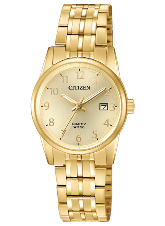 Citizen quartz dame acier doré