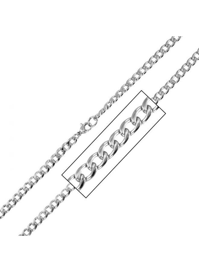 Chaine acier 24'' gourmette 4.8mm