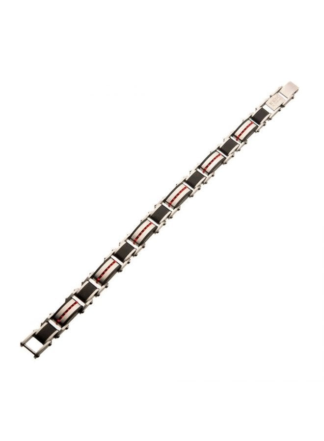 Bracelet 3 tons homme acier inoxydable 8.5'' reversible