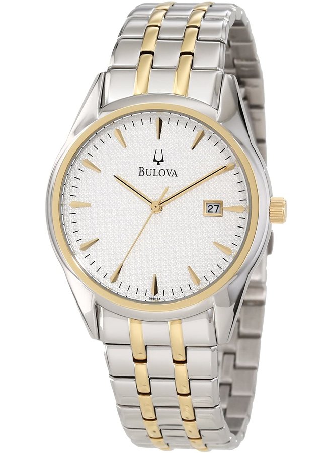 Bulova acier 2 tons date