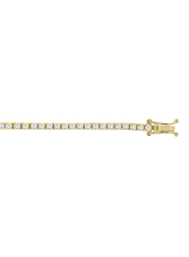 Bracelet tennis 10k jaune 7'' zircon