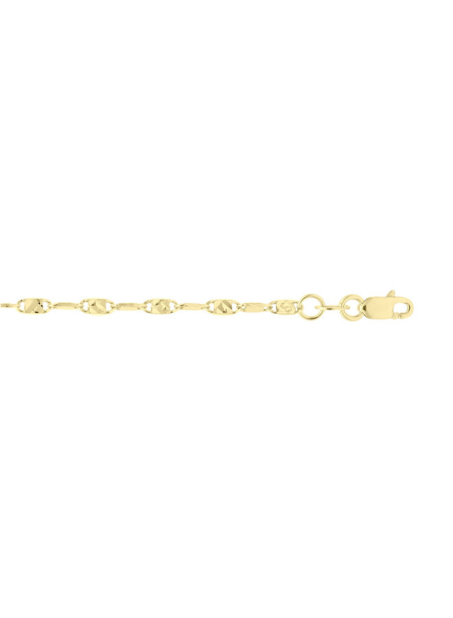 Bracelet 10k jaune 7.5'' style lpxd