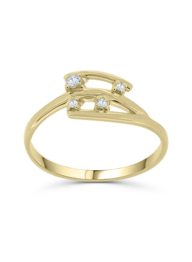 10k Yellow 1x0.04ct I GH Canadian Diamond Ring