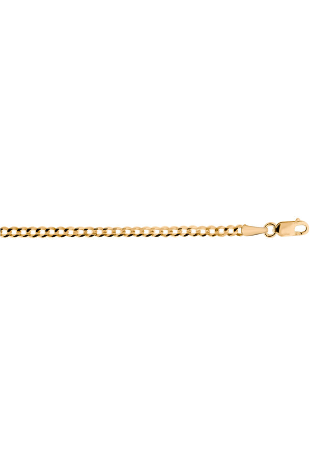 Chaine 10k jaune 20'' gourmette 2.5mm