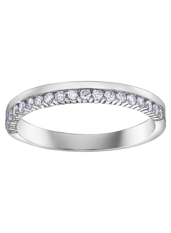 14k white semi-eternity diamonds 17=0.33ct I GH