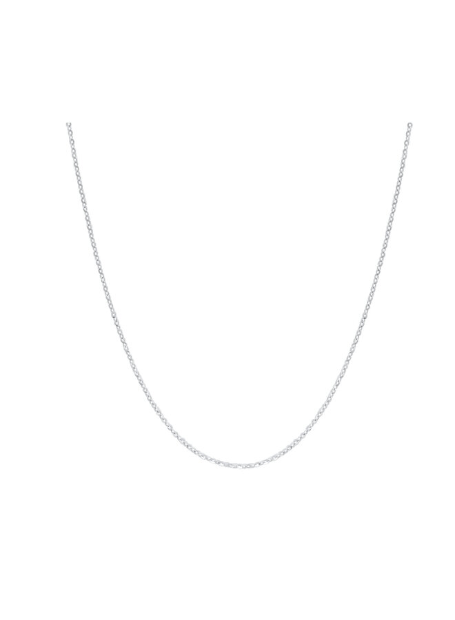 Chaine 10k blanc 20'' Rolo