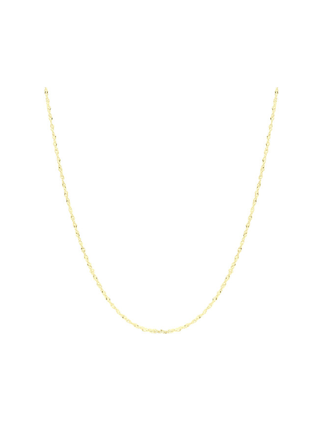 Chaîne 10k jaune 20'' singapour super twist