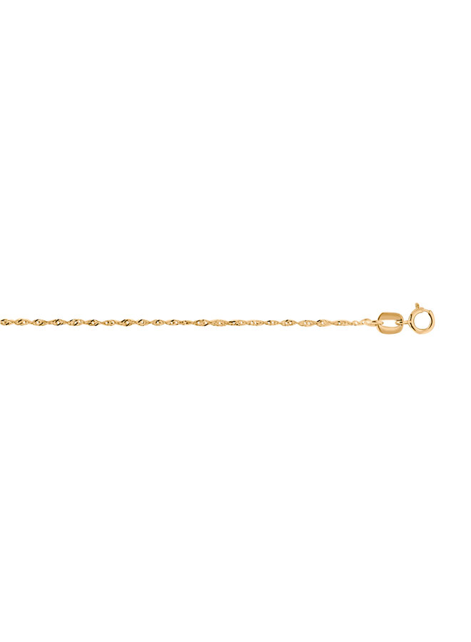 10k yellow 20'' singapore super twist chain