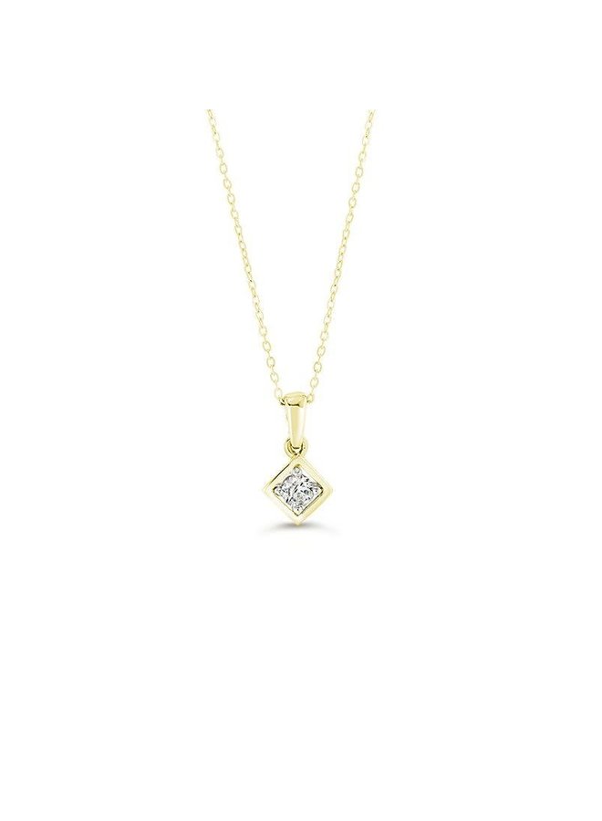 Chaîne pendentif 10k diamant 1x0.09ct I GH