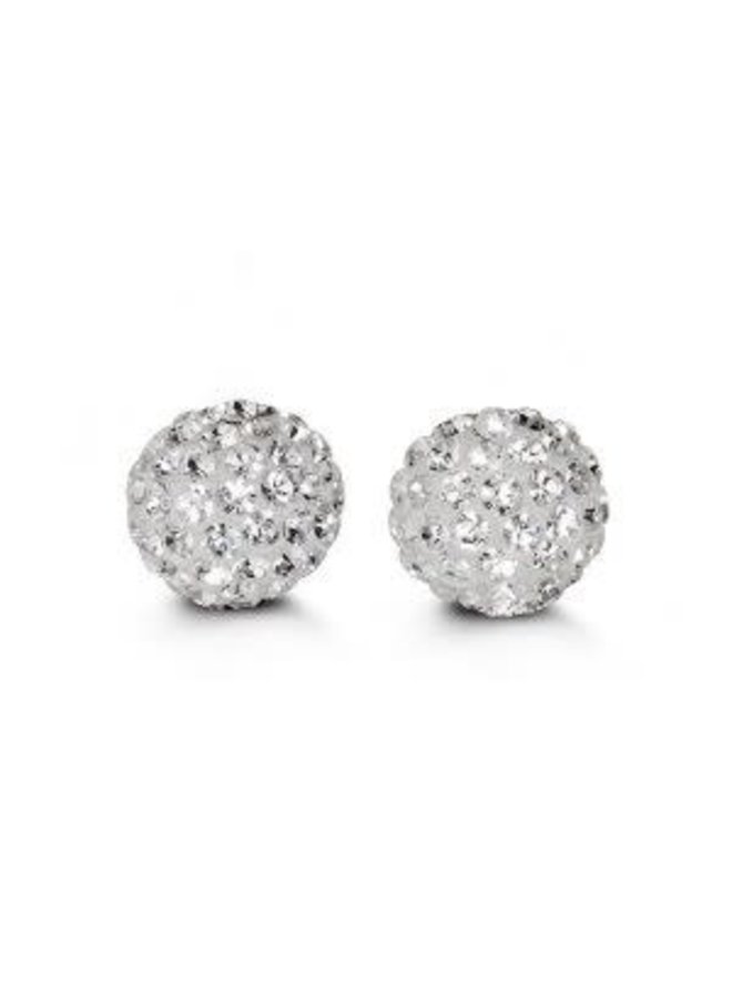 10k yellow ball zircon earring